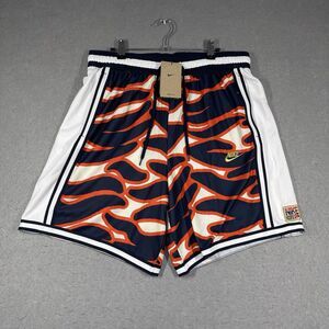 Nike Basketball Shorts Mens XL Navy Red Abstract Mesh Dream Team Loose Fit